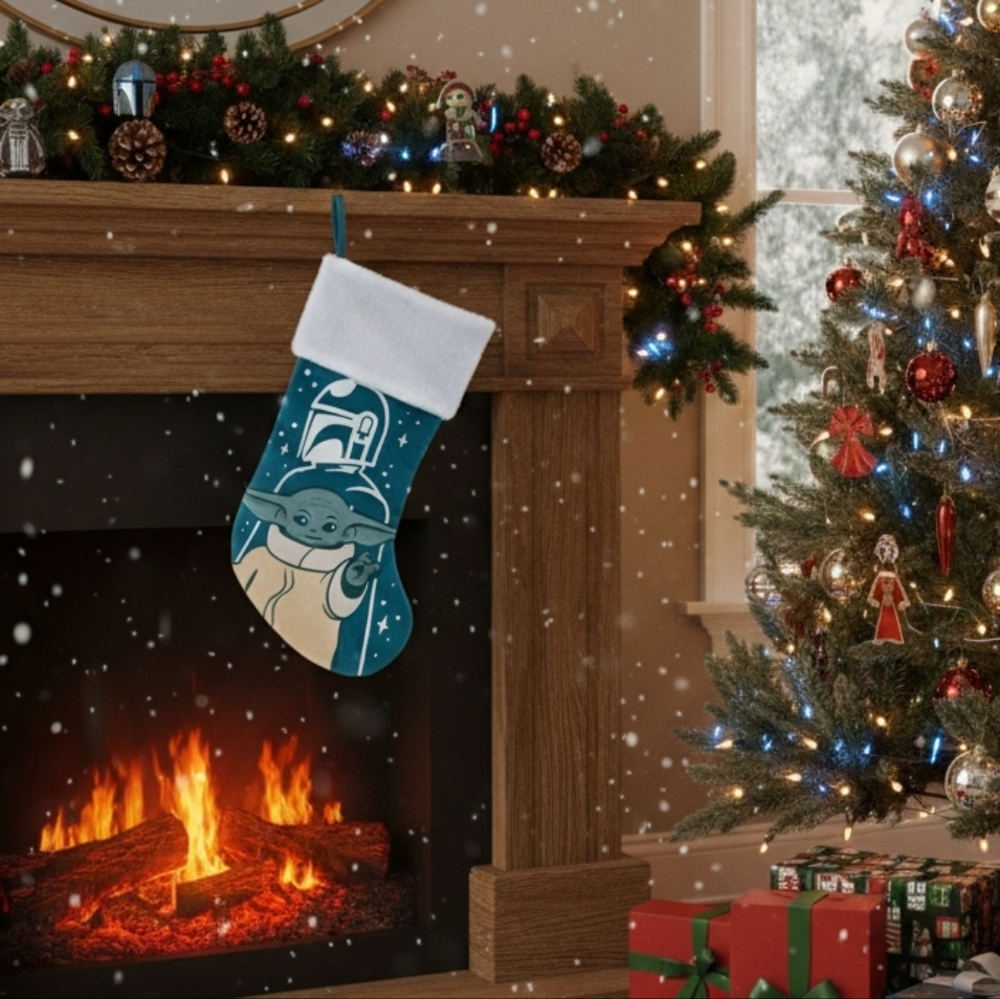 Disney Star Wars Mandalorian The Child and Mando Stocking